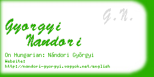 gyorgyi nandori business card