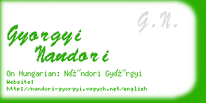 gyorgyi nandori business card